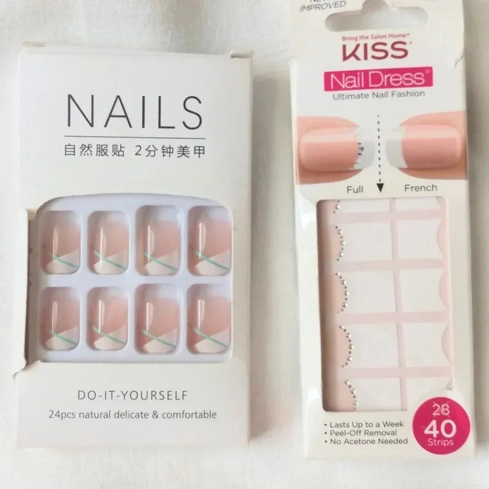Two sets nails ( one tips ) NEW